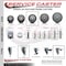 Service Caster 4 Inch Gray Polyurethane Swivel 58 Inch Threaded Stem Caster Set with Total Lock Brake SCC-TSTTL20S414-PPUB-58212-4 - alternate 3